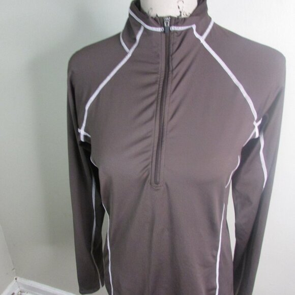 Cloudveil Pullover Jacket Top M Brown 1/2 Zip - Picture 4 of 12